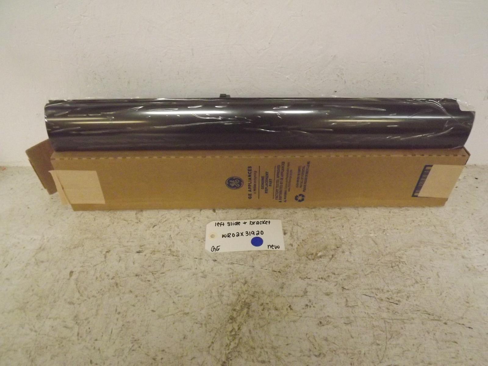 GE Refrigerator WR02X31920 Left Slide & Bracket New GE Refrigerator WR02X31920 Left Slide & Bracket New